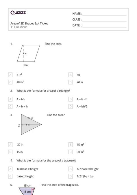 50 2D Shapes Worksheets For 7th Grade On Quizizz Free Printable