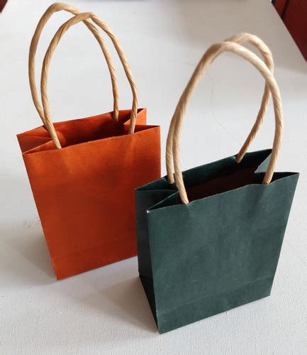 12 Bolsas Kraft Colores Chica Con Asa Resistente MercadoLibre