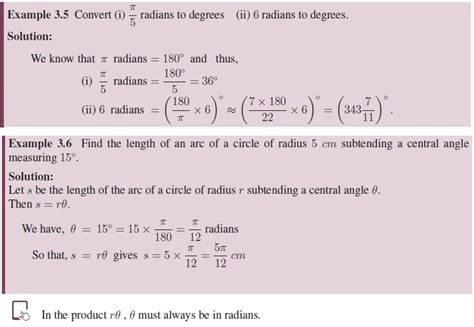 Radian Measure Definition Formula Solved Example Problems Exercise