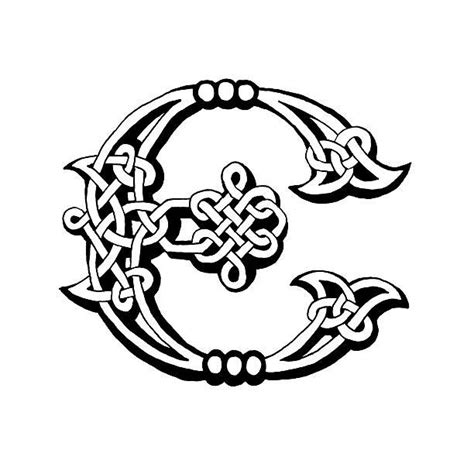 Celtic Lettre E Illustration Vectorielle Tatouage Celtique Lettres