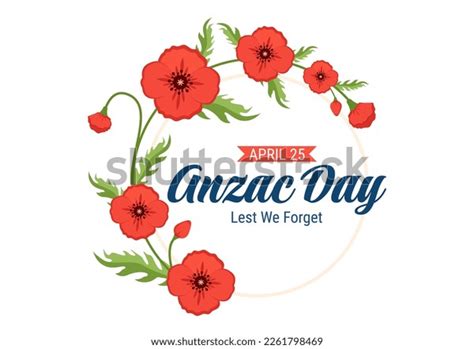 Anzac Day Lest We Forget Illustration Stock Vector (Royalty Free ...