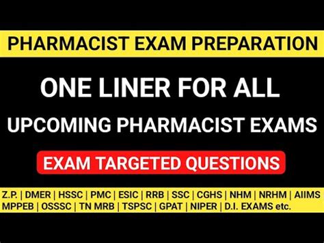 PHARMACIST EXAM PREPARATION OSSSC SEPOY PHARMA DSSSB PRISON