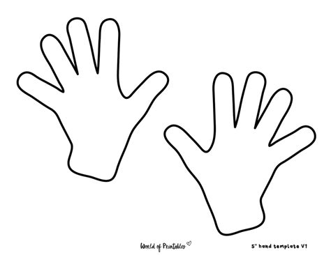 32 Hand Outline Printable Templates World Of Printables