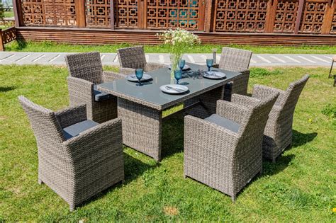 Обеденный комплект FIONA из искусственного ротанга | Интернет магазин ...