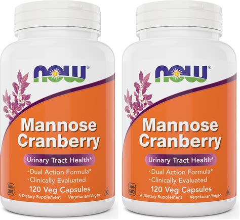 Amazon NOW Foods Mannose Cranberry 120 Capsules Pack Of 2