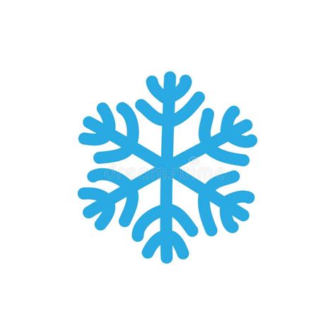 Icono Del Copo De Nieve Muestra Azul De La Escama De La Nieve De La