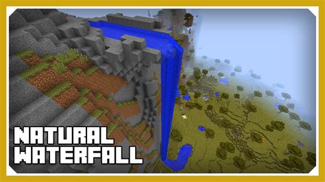 Minecraft How To Build A Waterfall Tutorial Survival Minecraft Build