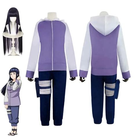 Anime Hyuga Hinata Cosplay Costumes Wig Men Women Casual Sportswear