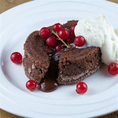 Gesmolten Chocolade Lava Cake Of Moelleux Au Chocolat