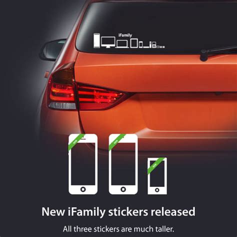 Honk if You're A Mac: iFamily Car Stickers for Apple Geeks - Design Milk