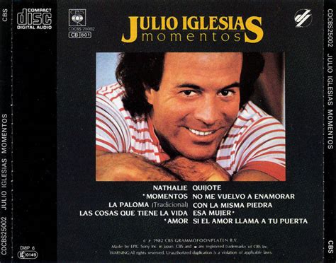 Car Tula Trasera De Julio Iglesias Momentos Portada