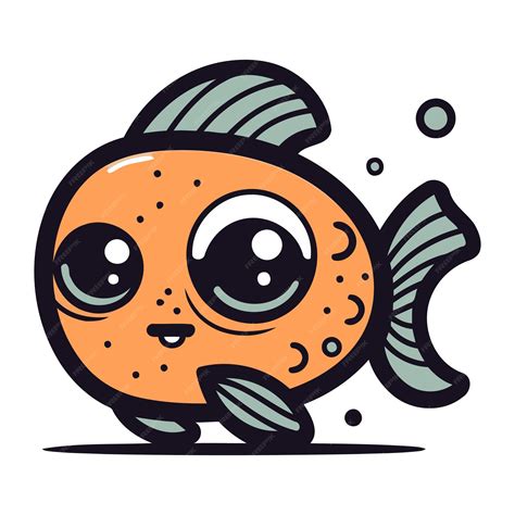 Premium Vector Cartoon Cute Fish Vector Illustration Isolated On