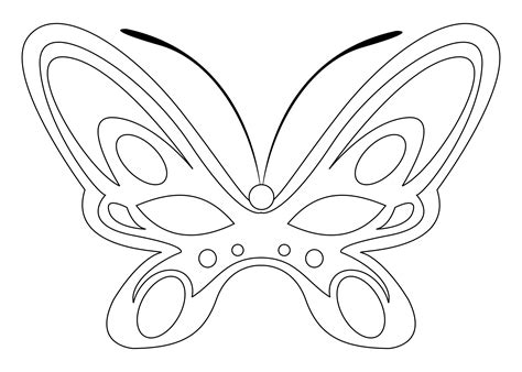 Printable Butterfly Mask Coloring Pages