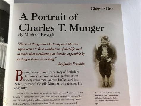 Charlie Munger insight from the book "Poor Charlie's Almanack"