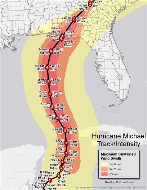 Hurricane Michael Path Map - Colly Diahann