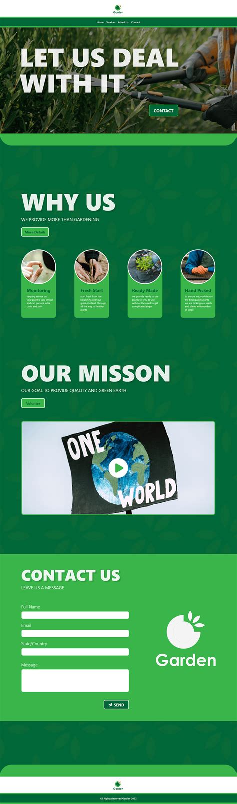 garden website  behance