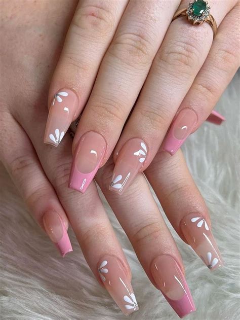 Pink French Tip Nails 45 Stylish Designs And Ideas Pink Acrylic Nails Short Acrylic Nails