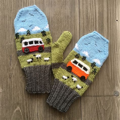 Ravelry: Campervan Travels Countryside Mittens pattern by Tracy Harrison (SnuginaDub)