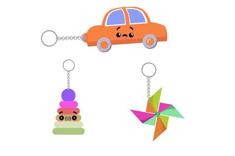 Kids Toy Keychain Set Graphic by laskarlangitstudio · Creative Fabrica