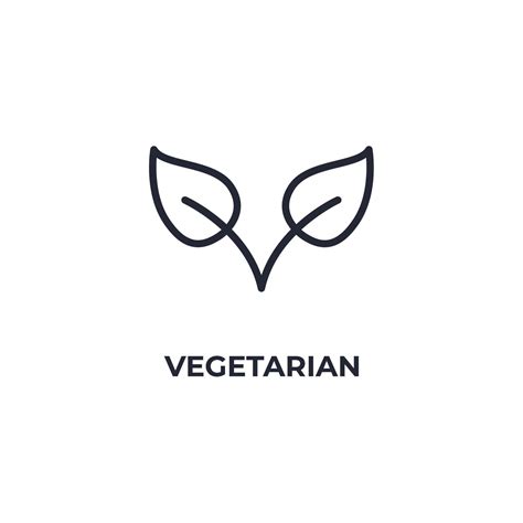 Vector Sign Of Vegetarian Symbol Is Isolated On A White Background