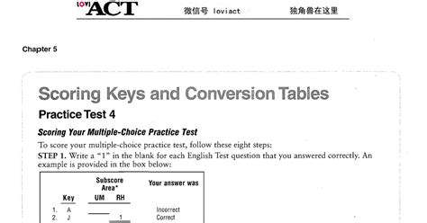 Act Form 4mc Answers And Scoring Real Act Prep Guide Test 4pdf