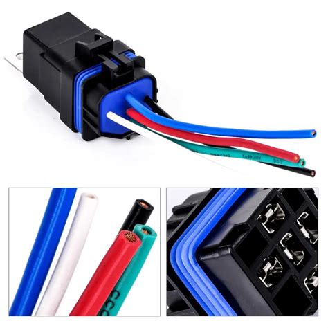 DC 12v 40A Auto Relay 4 Pin Waterproof Integrated Wired Automobile