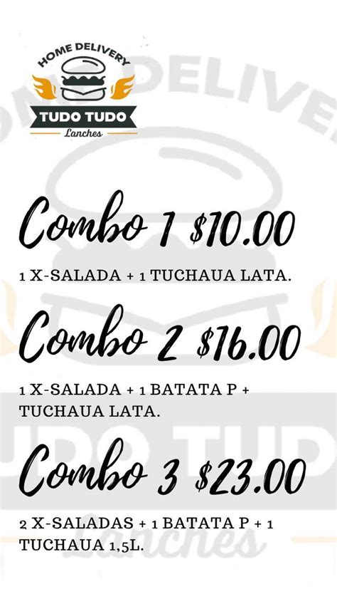 Menu Em Tudo Tudo Lanches Pub Bar Manaus