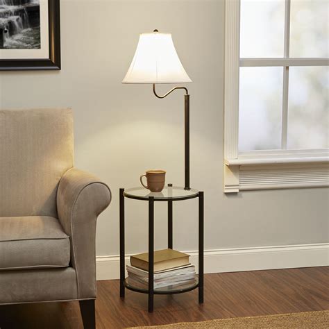 Table With Lamp Floor Lamps Living Room Glass End Tables Floor Lamp