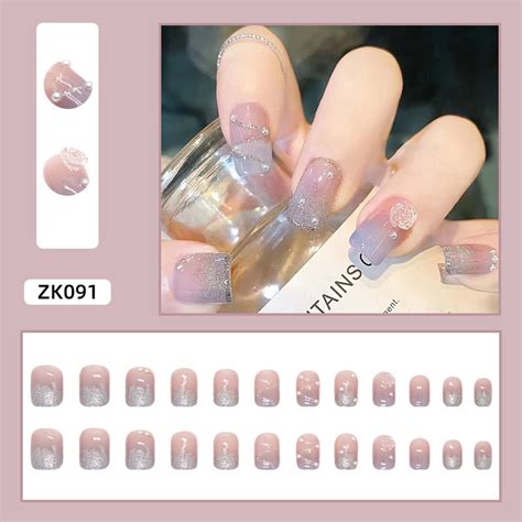 Jual Zk Dome Berlian Berlian Nail Art Selesai Stiker Kuku Palsu Bintang