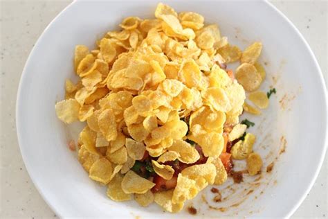 Cornflakes Chaat Cornflakes Recipe Swasthi S Recipes