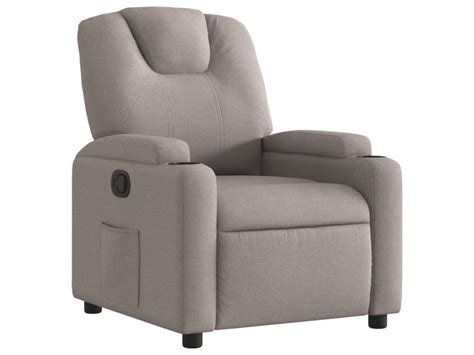 Fauteuil Inclinable Taupe Tissu Conforama