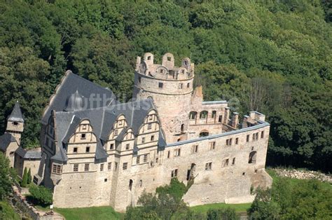 Kranichfeld von oben Oberschloss Kranichfeld in Thüringen