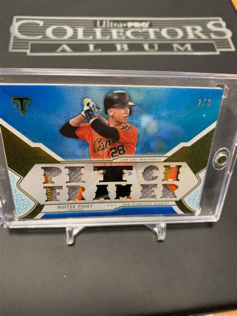 Topps 2018 Triple Threads San Francisco Giants Buster Posey Patch 3