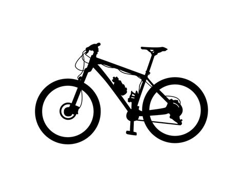 Silhouette Der Mountainbike Vektor Clipart Illustration Vektor