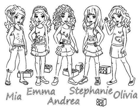 Coloriage Personnages de Lego Friends télécharger et imprimer gratuit