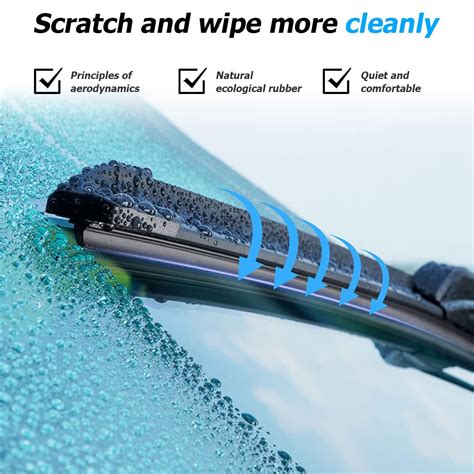 Buy 4PCS Car Windshield Wiper Blade Strips DIY Silicone Car Frameless