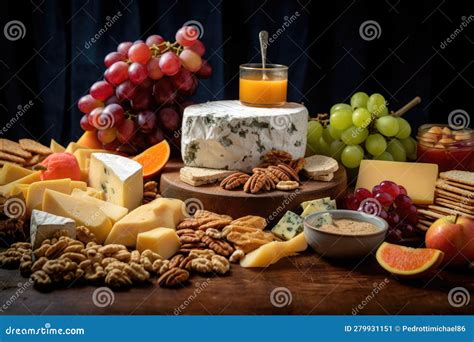 Cheese Platter with Crackers Stock Illustration - Illustration of ...