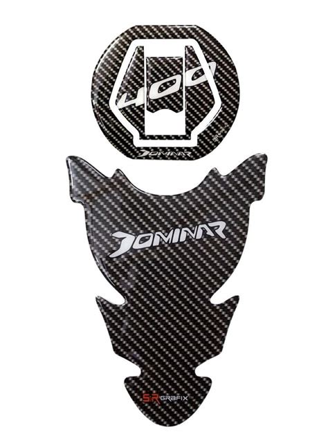 Automopix Bajaj Dominar Customize Vinyl Tank Pad Fuel Cap Sticker