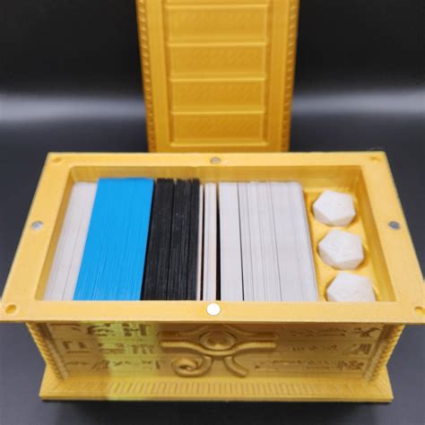 3d Printed Tcg Millennium Sarcophagus Tcg Deck Box With Dice Slots Etsy