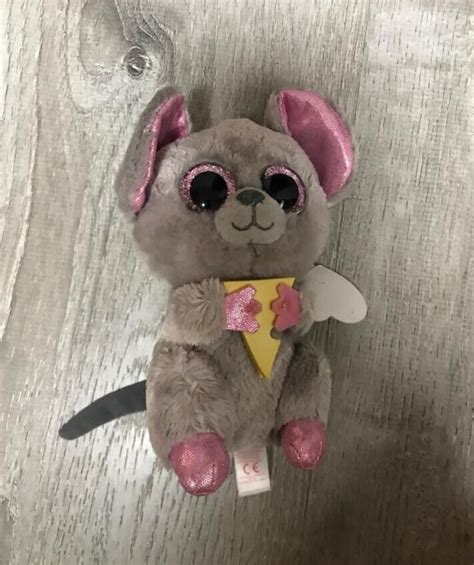 Ty Beanie Boos Squeaker The Mouse Plush Stuffed Animal 6” Glitter