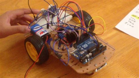 Obstacle Avoiding Robot Using Arduino Uno And L298n With Hc Sr04 Sensor Youtube