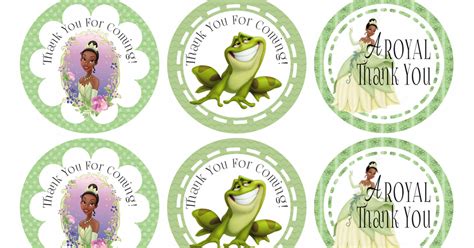 Princess And The Frog Printable Thank You Tagspdf Thank You Frog