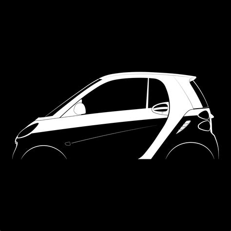 Smart Fortwo W451 Silhouette Vector File Etsy