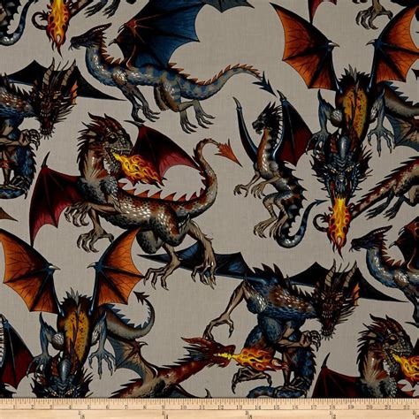 Tale Of The Dragon Natural From Fabricdotcom From The Deleon Design