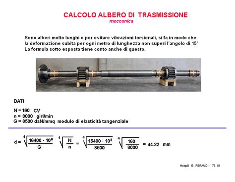 Calcolo Albero Di Trasmissione Albero Motore