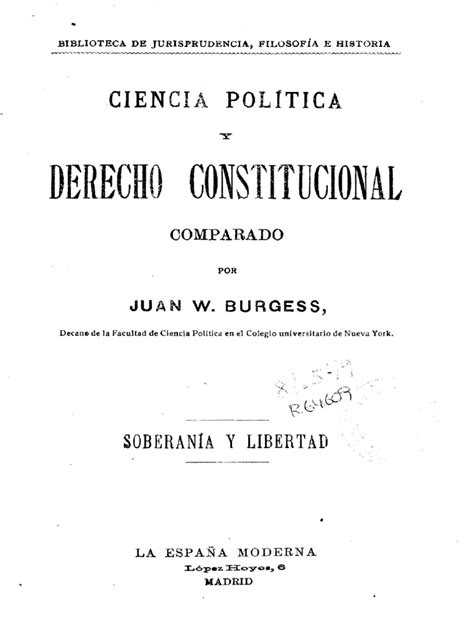 Burgess John William Ciencia Politica Y Derecho Constitucional