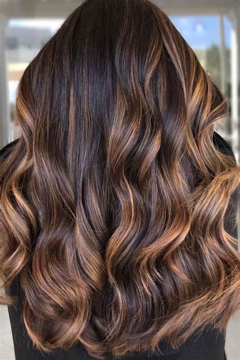 Dark Brown Hair With Caramel Balayage