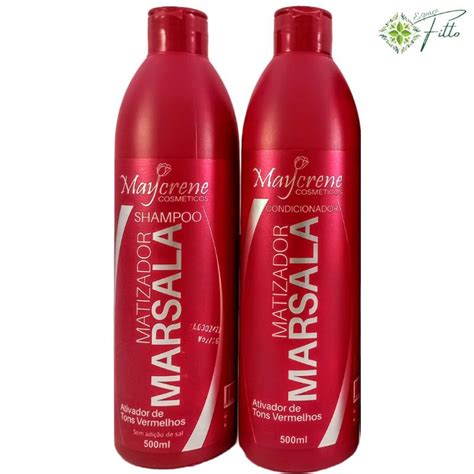 KIT MATIZADOR MARSALA SHAMPOO CONDICIONADOR 500ML MAYCRENE Shopee