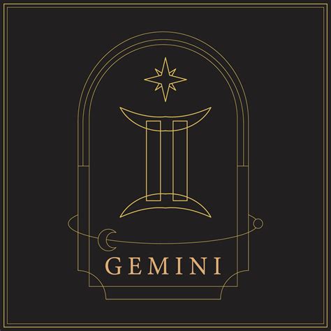 Gold Gemini Zodiac Sign Vector Art At Vecteezy