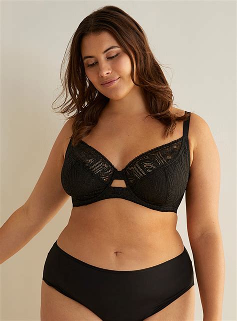 Cutout And Lace Orion Full Coverage Bra Plus Size Miiyu Simons